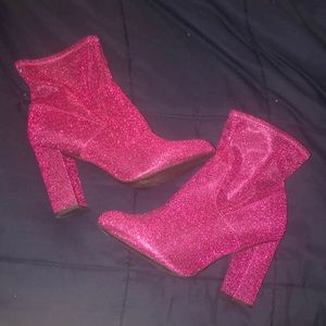 Sparkly heel boots